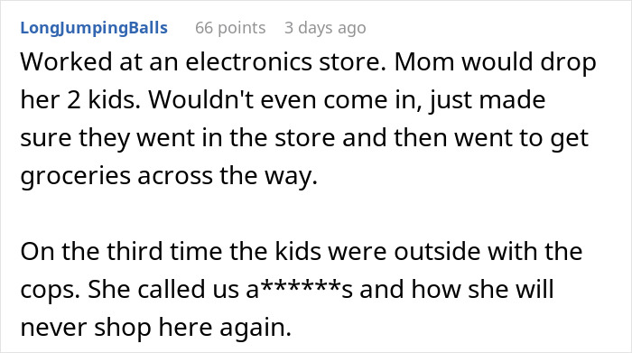 Text conversation discussing kids running in a store, mentioning calling the police. Text conversation discussing kids running in a store, mentioning calling the police.