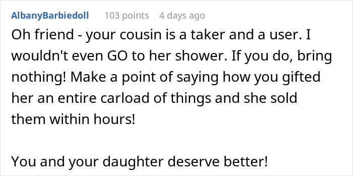 Woman Considers Cutting Out Her Favorite Cousin From Her Life After How Nasty She Became As A Mom Woman Considers Cutting Out Her Favorite Cousin From Her Life After How Nasty She Became As A Mom