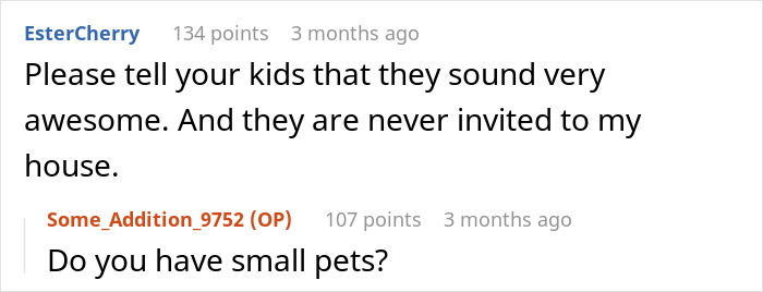 Reddit comments discussing behavior of kids and house rules. Reddit comments discussing behavior of kids and house rules.