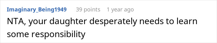Comment discussing a daughter assuming babysitting responsibilities on Valentine’s Day. Comment discussing a daughter assuming babysitting responsibilities on Valentine’s Day.