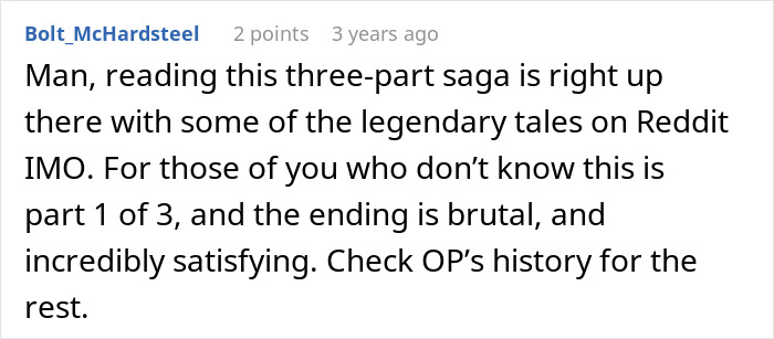 Reddit comment on legendary three-part saga about marriage challenges and revelations. Reddit comment on legendary three-part saga about marriage challenges and revelations.