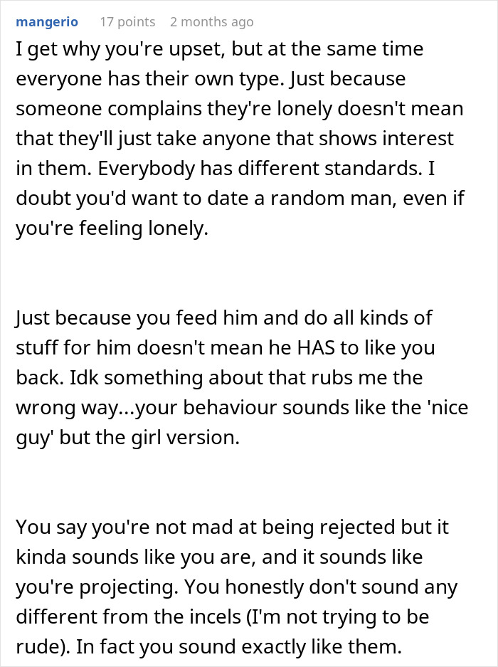 Screenshot of a Reddit comment discussing dating advice and rejection involving a 'lonely' Zoomer friend. Screenshot of a Reddit comment discussing dating advice and rejection involving a 'lonely' Zoomer friend.