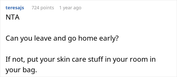 Reddit comment advising protection of expensive skincare. Reddit comment advising protection of expensive skincare.