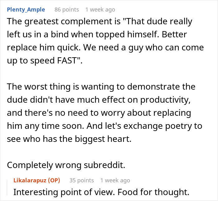 Person mentions that if a worker is quick to be replaced they are very valuable. Person mentions that if a worker is quick to be replaced they are very valuable.
