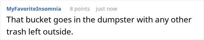Comment about trash disposal related to parking issues involving HOA chair's wife. Comment about trash disposal related to parking issues involving HOA chair's wife.