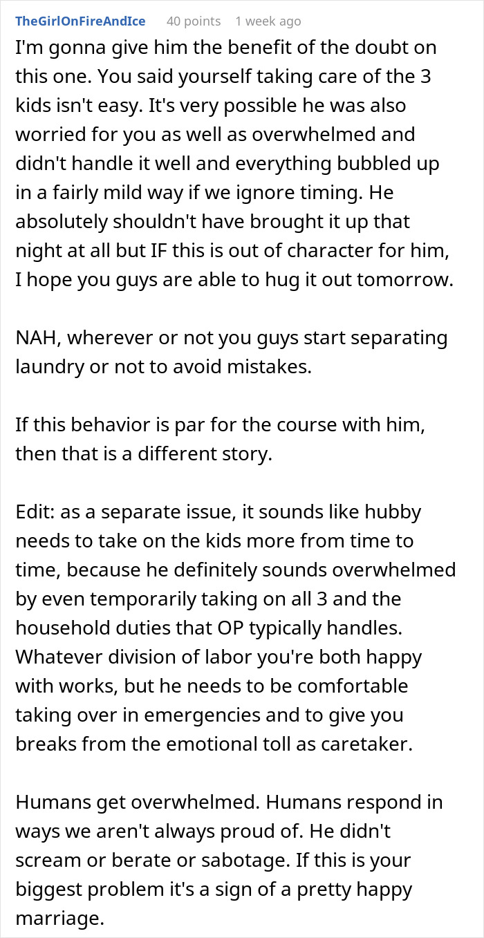 Discussion post about a husband overwhelmed with household duties and a wife's reaction after surgery. Discussion post about a husband overwhelmed with household duties and a wife's reaction after surgery.