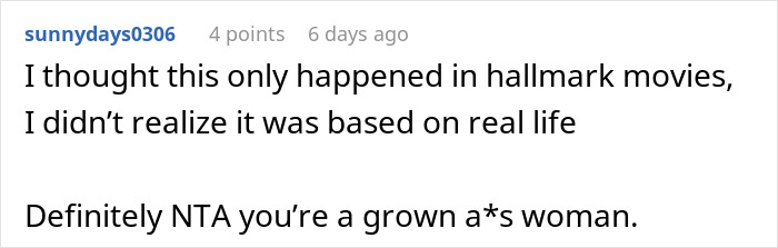 Reddit comment on mom's frequent visits to daughter's home, user sunnydays0306. Reddit comment on mom's frequent visits to daughter's home, user sunnydays0306.