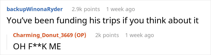 Reddit comments discussing a situation where a roommate steals rent money, suggesting trips were funded by the theft. Reddit comments discussing a situation where a roommate steals rent money, suggesting trips were funded by the theft.