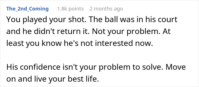 Reddit comment advising someone to move on after asking out a Zoomer friend who rejected them. Reddit comment advising someone to move on after asking out a Zoomer friend who rejected them.