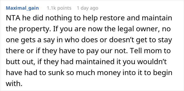 Online comment about family cabin use and restoration. Online comment about family cabin use and restoration.