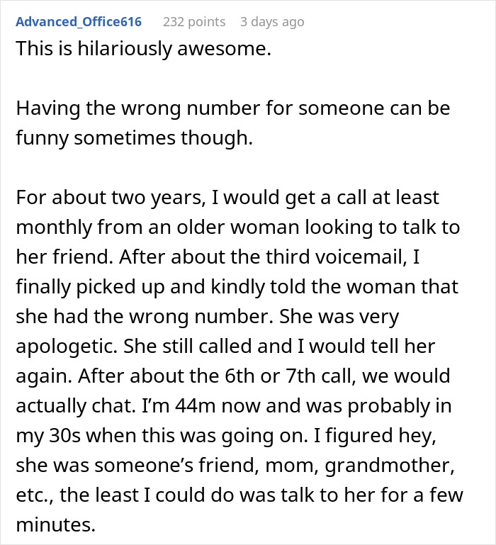 Text exchange about using phone number mistakenly, highlighting humorous reservation experience. Text exchange about using phone number mistakenly, highlighting humorous reservation experience.