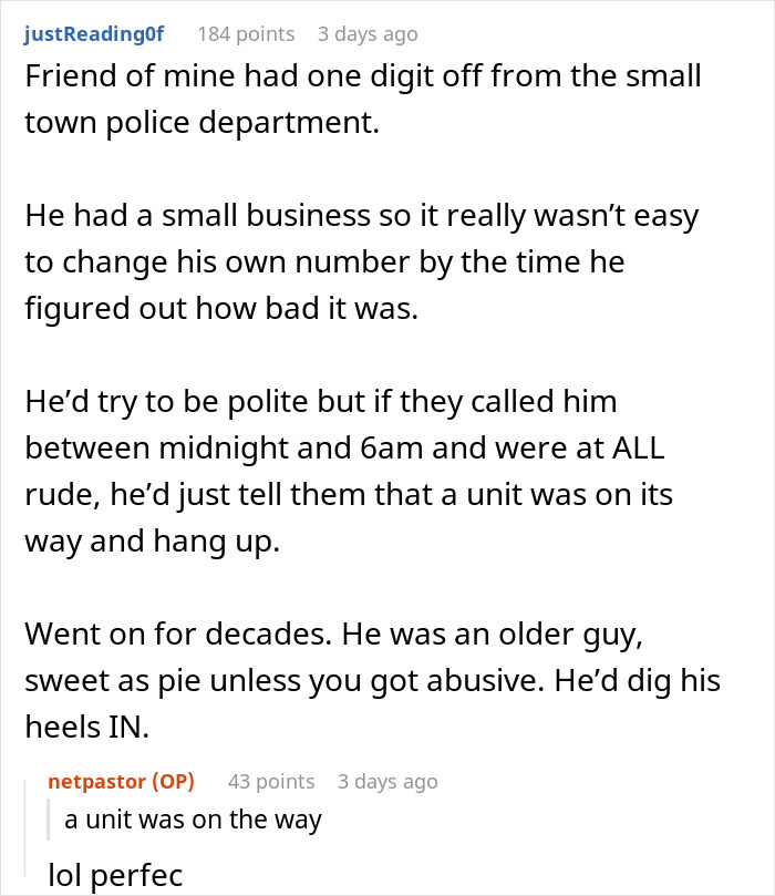 Text message exchange about mistaken phone number for police department. Text message exchange about mistaken phone number for police department.