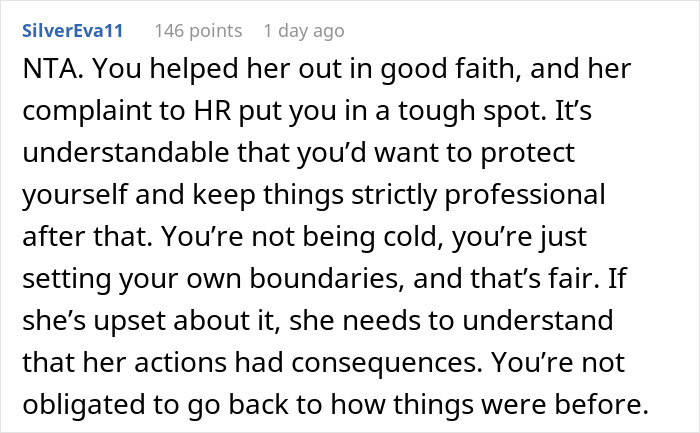 Text exchange about a coworker covering for a colleague and facing an HR complaint as a result. Text exchange about a coworker covering for a colleague and facing an HR complaint as a result.