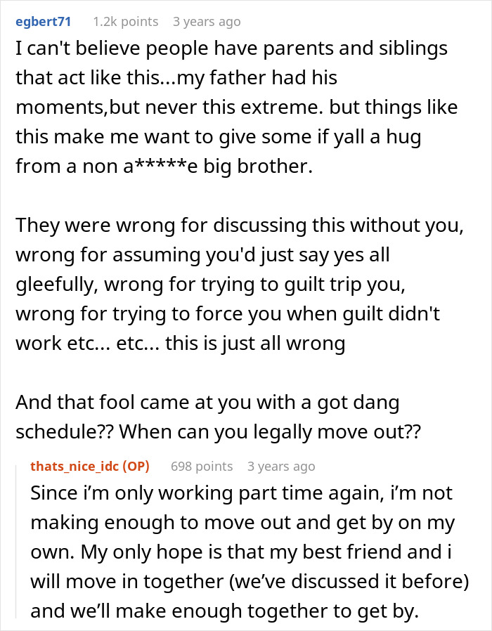 Reddit comments about parents volunteering their daughter as a babysitter without asking her first. Reddit comments about parents volunteering their daughter as a babysitter without asking her first.