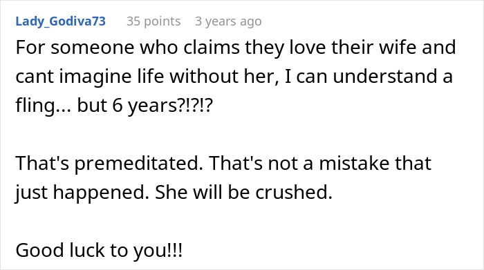 Text exchange about a six-year affair and its emotional impact on a marriage. Text exchange about a six-year affair and its emotional impact on a marriage.