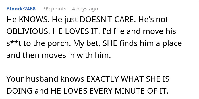 Text exchange discussing a husband's actions towards his wife involving a 'work wife' situation. Text exchange discussing a husband's actions towards his wife involving a 'work wife' situation.