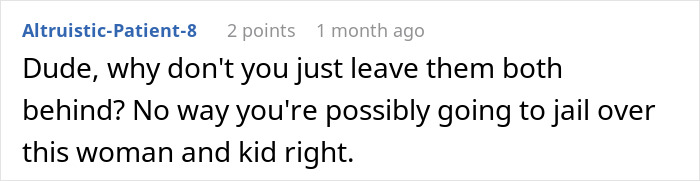 Online comment advising to leave due to stepdaughter's pathological lies. Online comment advising to leave due to stepdaughter's pathological lies.