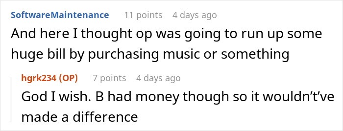 Text exchange about a huge bill and money in a discussion on being used by a friend and petty revenge. Text exchange about a huge bill and money in a discussion on being used by a friend and petty revenge.