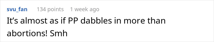 Text response about Planned Parenthood offering more than abortions, expressing disbelief with "smh. Text response about Planned Parenthood offering more than abortions, expressing disbelief with "smh.