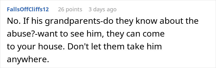 Comment discussing strict parenting and family dynamics regarding stepsiblings at a BBQ. Comment discussing strict parenting and family dynamics regarding stepsiblings at a BBQ.