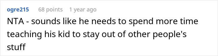 Comment discussing parental responsibility over a 7-year-old's behavior involving food. Comment discussing parental responsibility over a 7-year-old's behavior involving food.
