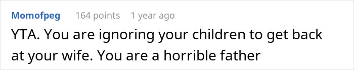 Reddit comment criticizing a dad of four for not helping with newborn twins, calling him a horrible father. Reddit comment criticizing a dad of four for not helping with newborn twins, calling him a horrible father.