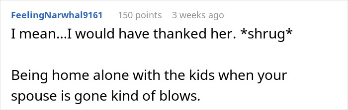 Online comment about sibling gift and babysitting duties. Online comment about sibling gift and babysitting duties.