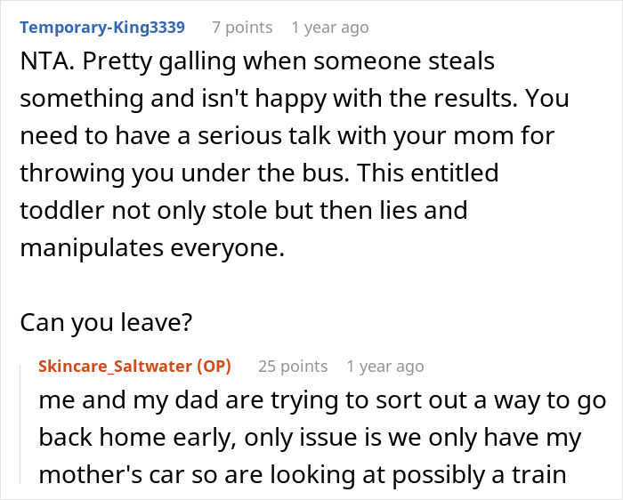 Reddit conversation discussing a teen's expensive skincare being misused by their SIL. Reddit conversation discussing a teen's expensive skincare being misused by their SIL.