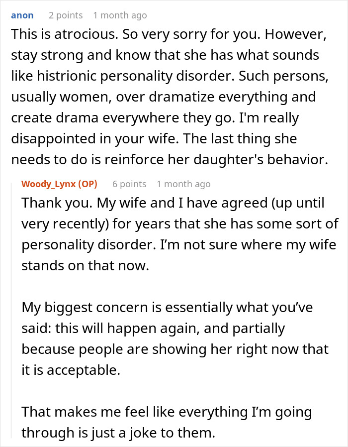 Reddit users discuss issues with stepdaughter's pathological lies and potential personality disorder. Reddit users discuss issues with stepdaughter's pathological lies and potential personality disorder.