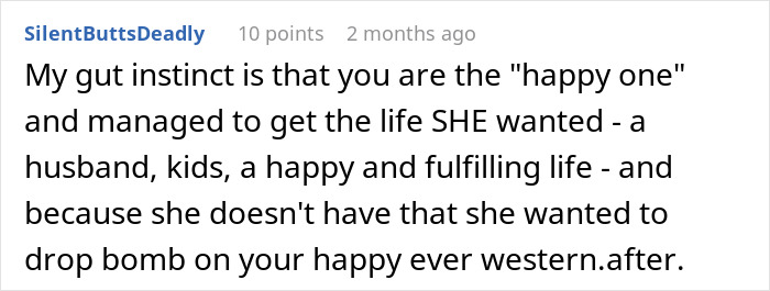 Text about a woman sabotaging a friend's marriage with a lie, discussing happiness and envy. Text about a woman sabotaging a friend's marriage with a lie, discussing happiness and envy.