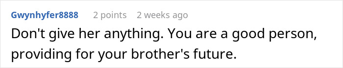 Comment advising against helping dad's ex-wife and son with rent, supporting daughter's decision. Comment advising against helping dad's ex-wife and son with rent, supporting daughter's decision.