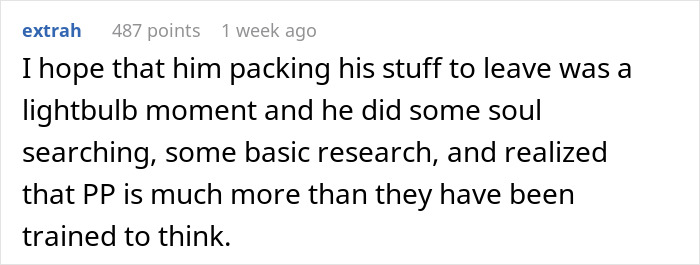 Text comment about Planned Parenthood, expressing hope for change and understanding beyond initial assumptions. Text comment about Planned Parenthood, expressing hope for change and understanding beyond initial assumptions.