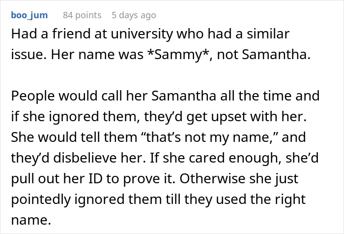 Text recounting a student's clever revenge on a teacher who consistently got names wrong. Text recounting a student's clever revenge on a teacher who consistently got names wrong.