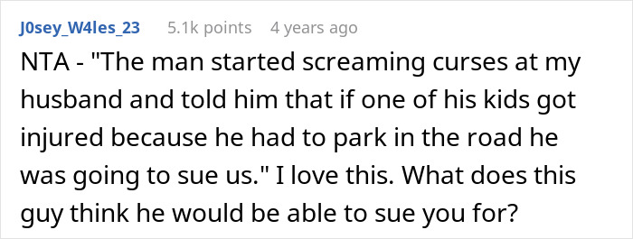 Comment screenshot about a yard sale dispute involving a car in a driveway. Comment screenshot about a yard sale dispute involving a car in a driveway.