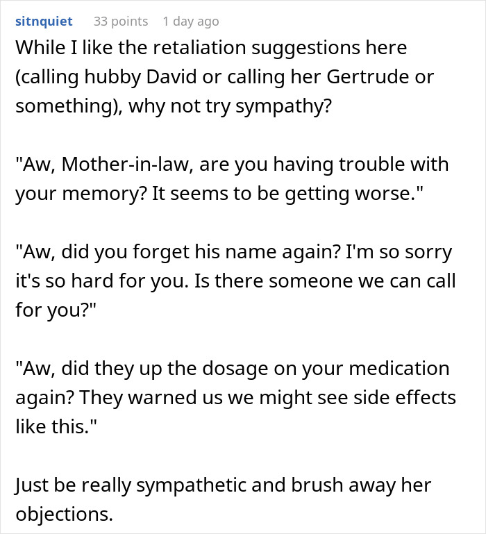 Text exchange discussing a MIL renaming a grandson, suggesting a sympathetic approach to the issue. Text exchange discussing a MIL renaming a grandson, suggesting a sympathetic approach to the issue.