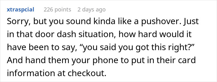 Comment discussing how houseguests treat a woman's home like a hotel, questioning boundaries. Comment discussing how houseguests treat a woman's home like a hotel, questioning boundaries.