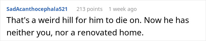 Comment about a boyfriend showing true colors after inheritance, gaining 213 points. Comment about a boyfriend showing true colors after inheritance, gaining 213 points.