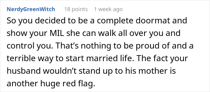 Comment criticizing a couple for letting the MIL control their wedding date. Comment criticizing a couple for letting the MIL control their wedding date.