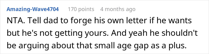 Reddit comment discussing refusal to share personal letter. Reddit comment discussing refusal to share personal letter.