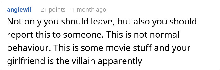 Screenshot of a Reddit comment reacting to a shocking discovery on a girlfriend's guarded laptop. Screenshot of a Reddit comment reacting to a shocking discovery on a girlfriend's guarded laptop.