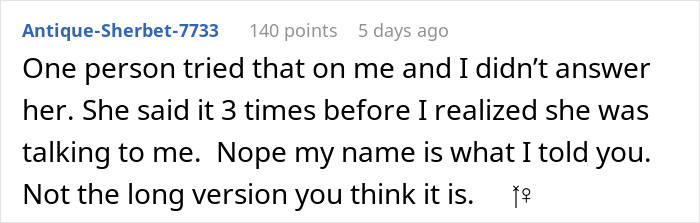 Student recounts name pronunciation story in an online comment thread. Student recounts name pronunciation story in an online comment thread.