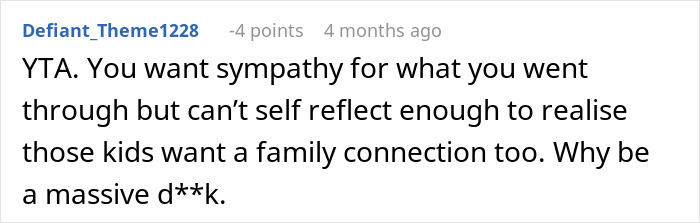 Comment criticizing a teen for not sharing a brother's final words, highlighting family connection issues. Comment criticizing a teen for not sharing a brother's final words, highlighting family connection issues.