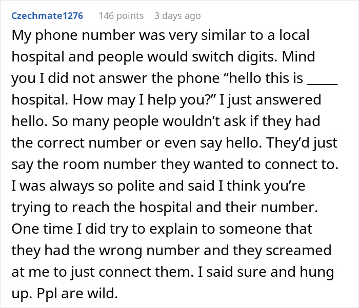 Text describing issues with phone number reservations, emphasizing call confusion. Text describing issues with phone number reservations, emphasizing call confusion.