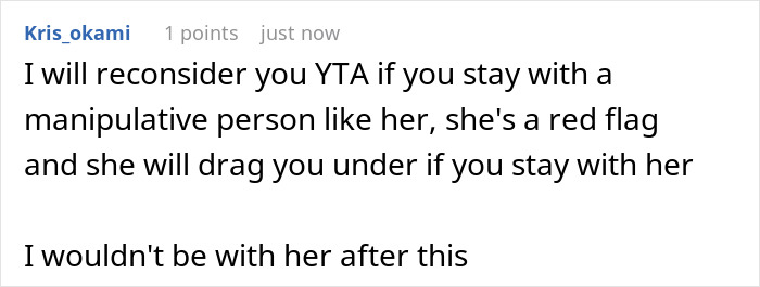 Reddit comment discussing a manipulative person and relationships. Reddit comment discussing a manipulative person and relationships.