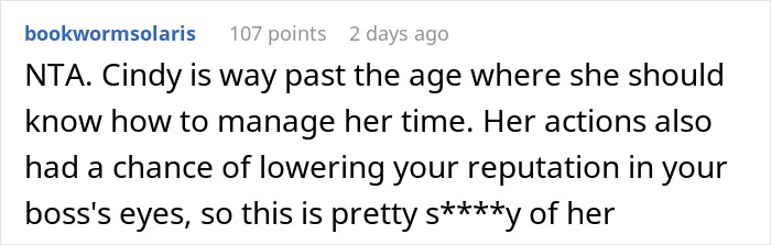 Forum comment discussing a girlfriend not passing probation due to lateness. Forum comment discussing a girlfriend not passing probation due to lateness.