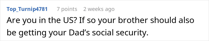 Comment discussing social security benefits for dad’s ex-wife and son. Comment discussing social security benefits for dad’s ex-wife and son.