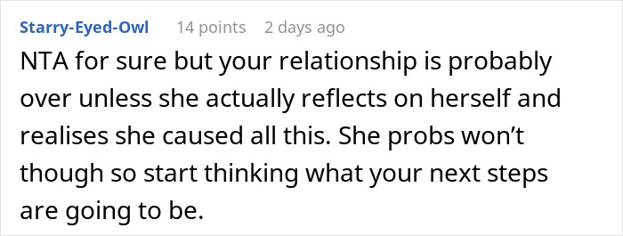 Comment discussing relationship issues after girlfriend didn't pass probation due to tardiness. Comment discussing relationship issues after girlfriend didn't pass probation due to tardiness.