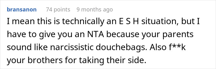 Reddit comment on accepting wedding money and eloping, mentioning family dynamics. Reddit comment on accepting wedding money and eloping, mentioning family dynamics.
