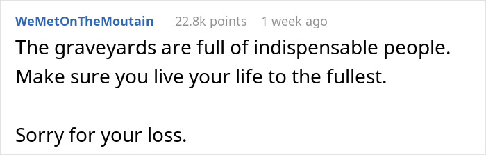Text about loss and living life fully, related to a coworker-died-emails-job topic. Text about loss and living life fully, related to a coworker-died-emails-job topic.