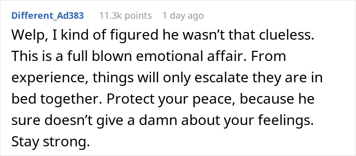 Reddit comment discussing work wife and emotional affair concerns in relationships. Reddit comment discussing work wife and emotional affair concerns in relationships.